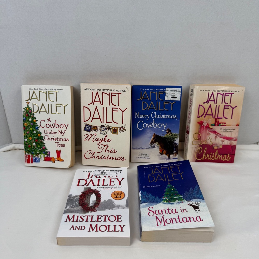 Janet Dailey Christmas Romance Book Lot 6 Paperback Novels Western Holiday Story